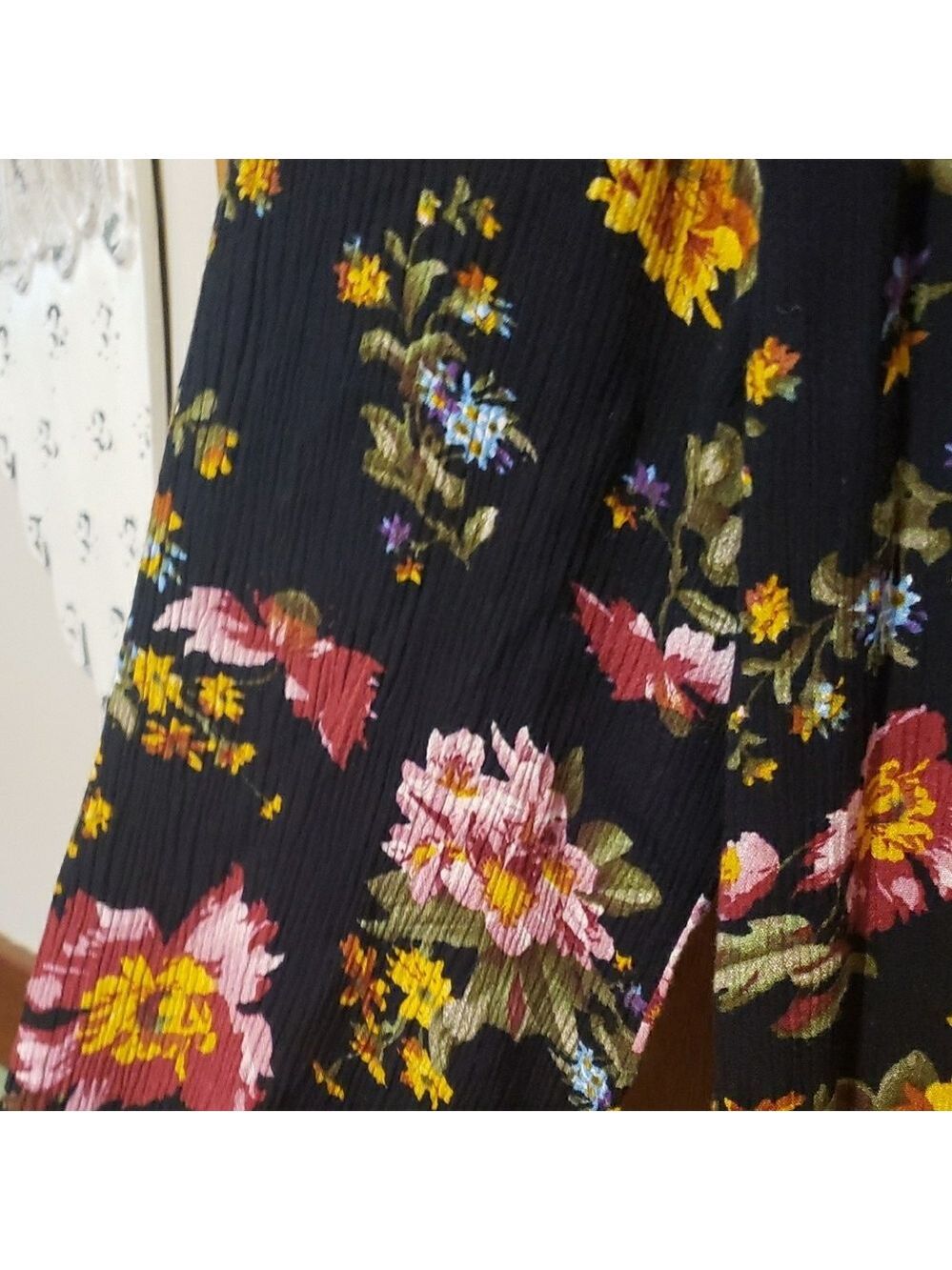 NATURAL LIFE Black Floral Midi Dress - Picture 9 of 13
